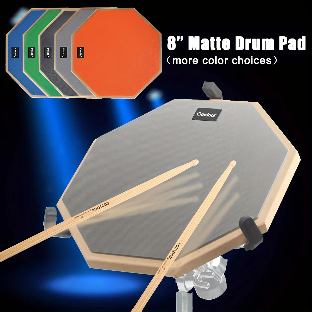 Description Picture 3 of item8-Inch Double-Sided Triple-Layer Silent Drum Practice Pad - Rubber Mute Pad for Drum Kit Beginners