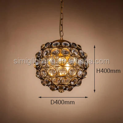 Description Picture 4 of itemSimig lighting vintage loft led luxury lampara colgante de cristal gold stylish crystal chandelier pendant lamp