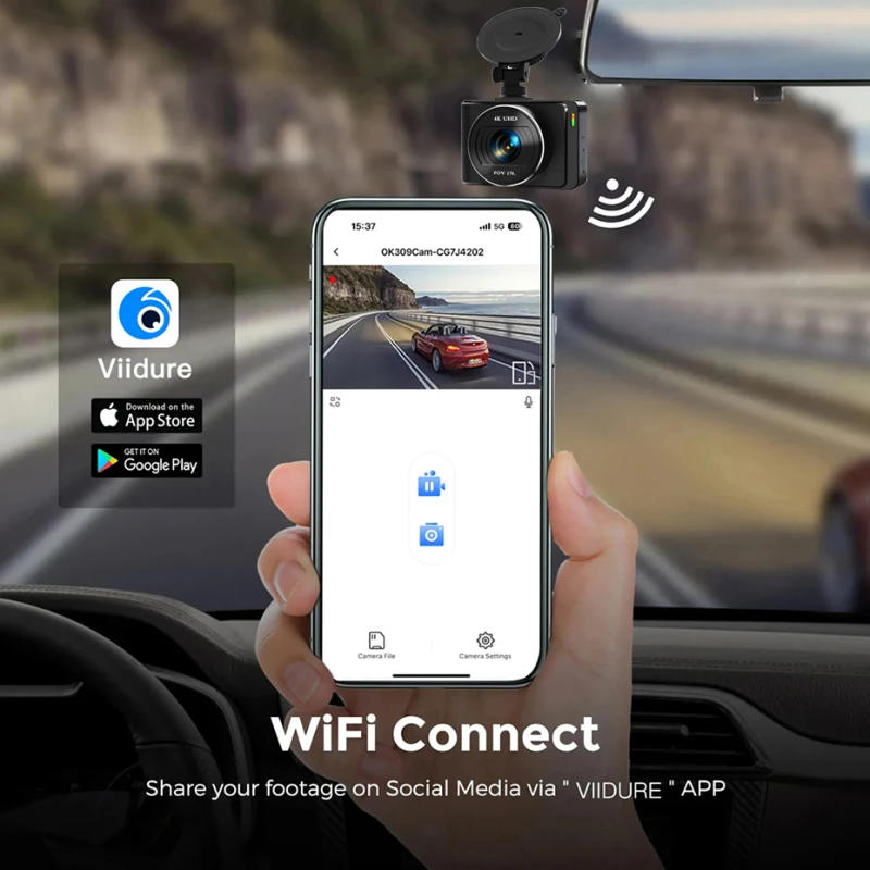 Description Picture 6 of item2160P Dash Cam Dual Lens Ultra HD Real 4K Car DVR Camera WIFI GPS Rear View Night Vision WDR Video Recorder Vehicle Black Box