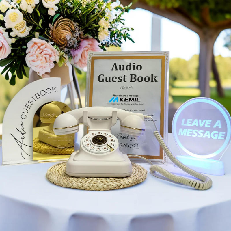 Description Picture 2 of itemAudio Guestbook Wedding phone Party Gathering Audio Message Book Wedding Telephone Record Audio Guestbook Telephone
