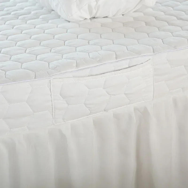 Description Picture 5 of item5pcs  Bedspreads Mattress Pad Bedsheets Nordic Bedding Adjustable Massage Tables Spa Beauty Salon Cover Quilted Skirts King Size