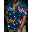 Men's Shirt Summer Casual Fashion Short Sleeved Shirt For Men Loose Breathable Hawaiian Shirt Man Casual Men's Clothing Top