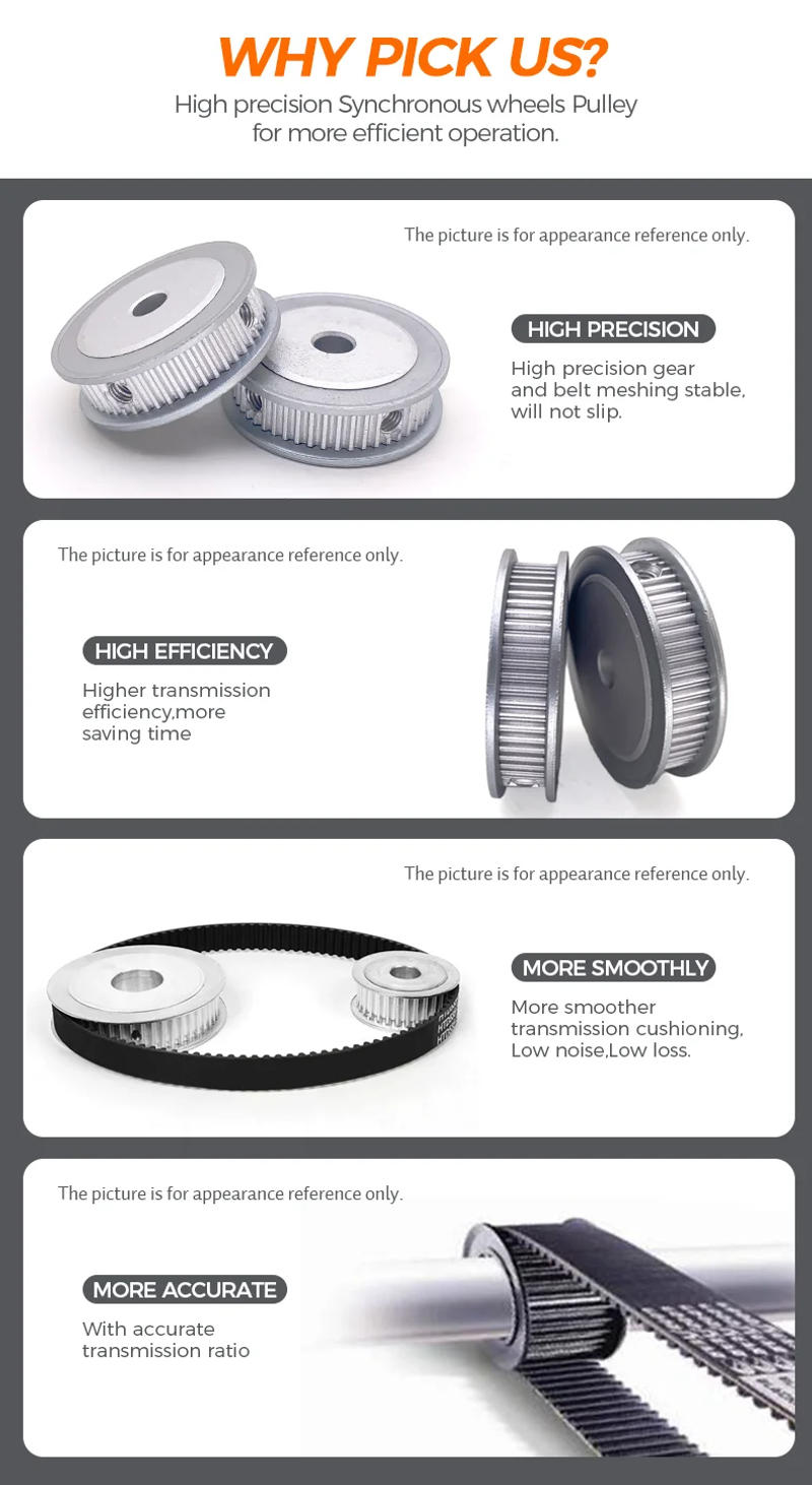 Description Picture 2 of item2GT GT2 Timing Pulley 48T/50T/55Teeth AF Type Bore 4/5/6/6.38/8/10/-15mm Belt Width 6/10mm 3D printed parts