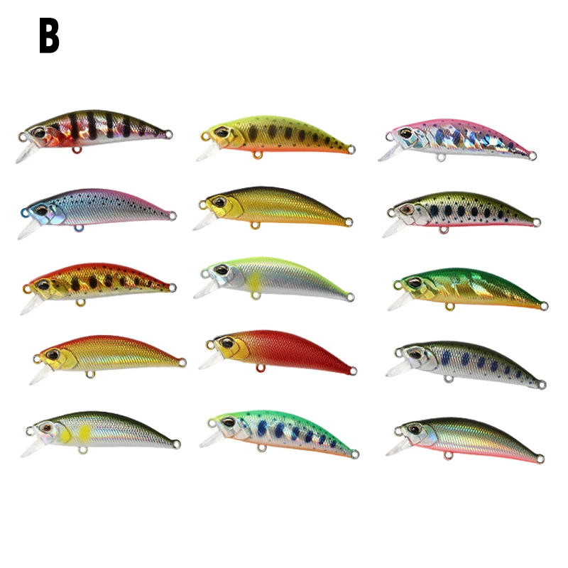 Description Picture 6 of item15pcs Mini Sinking Minnow 50s Fishing Accessories 5g 50mm Pesca Lake Lures Wobbler Fish Lure Minnow Isca Artificial