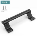 Aluminium Alloy Punch-free Furniture Cabinet Handle Sliding Barn Door Handle Pull And Flush Hardware Set Wood Door Drawer Handle