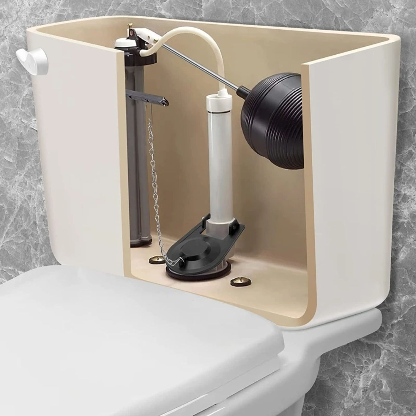 Description Picture 4 of itemUniversal Water-Saving for Valve Toilet Flapper 2" Replacement Rubber Toilet for Tank Flapper with Chain for Toilet,