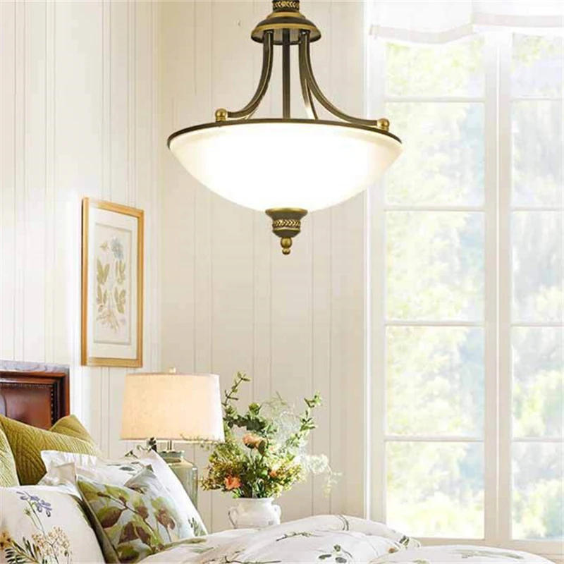 Description Picture 5 of itemAmerican Ceiling Chandelier Home Lamp Living Room Decor Dining Room Retro Led Ceiling Light Iron Chandelier Balcony Restaurant