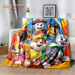 Cute cartoon paw p-patrol dog gift soft plush blanket, flanel blanket throw blanket living room bedroom bed sofa for picnic chil