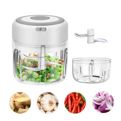 Cordless Electric Food Chopper Garlic Crusher Meat Grinder Mini Garlic Press Vegetable Chopper Masher Machine USB Charging