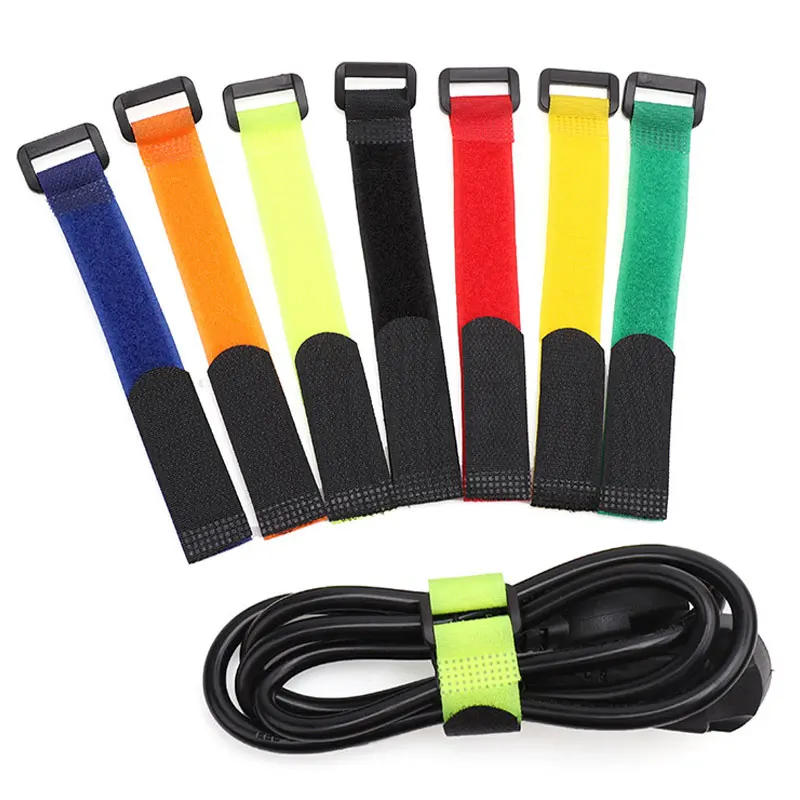 Description Picture 5 of item10Pcs Reusable Fastening Hook and Loop Cable Tie Self-Adhesive Fastener Tape Adjustable Multi-Purpose Cord Organizer