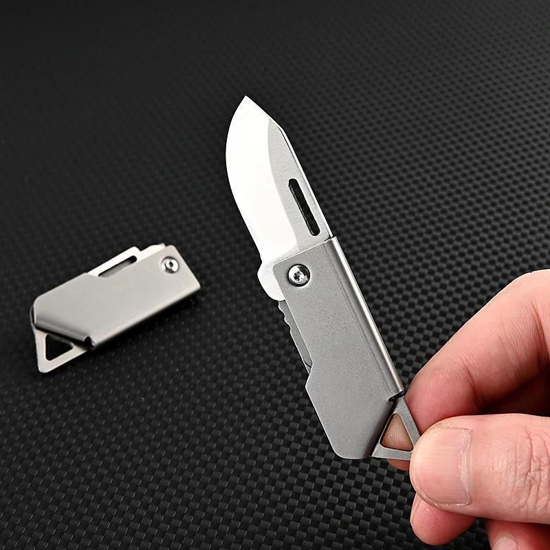 Description Picture 5 of itemHigh Hardness D2 Steel Folding Knife Outdoor EDC Camping Tactics Self-defense Tool Fruit Knives Box Open Pocket Knife Steel hand