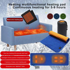 Heated Sleeping Bag Pad Heated Sleeping Bag Liner 7 Heating Zones Operated By Battery Power Bank USB Heating Sleeping Mat