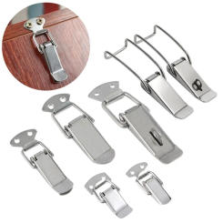 Stainless Steel Spring Clasp Buckle security Burglar-proof Toggle Latch Catch Multifunctional Anti-Theft Duck Billed Buckles