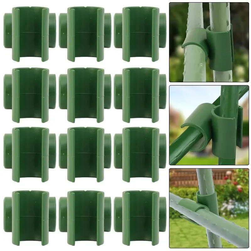 Description Picture 2 of item5-50Pcs Garden Cross Clip Plastic Fastener Plant Support Connecter Clamp Rod Plant Grafting Garden Frame Rod Connector Supplies