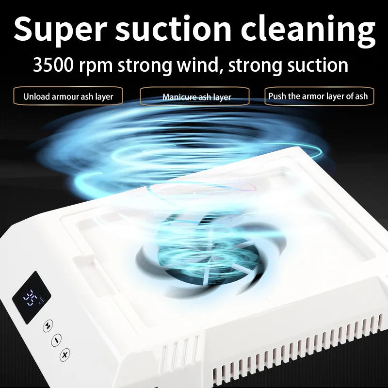 Description Picture 4 of itemPro Cordless Nail Dust Collector Vacuum extractor de polvo para unas 85W High Power Strong Suction 3500 RPM Nail Dust Cleaner