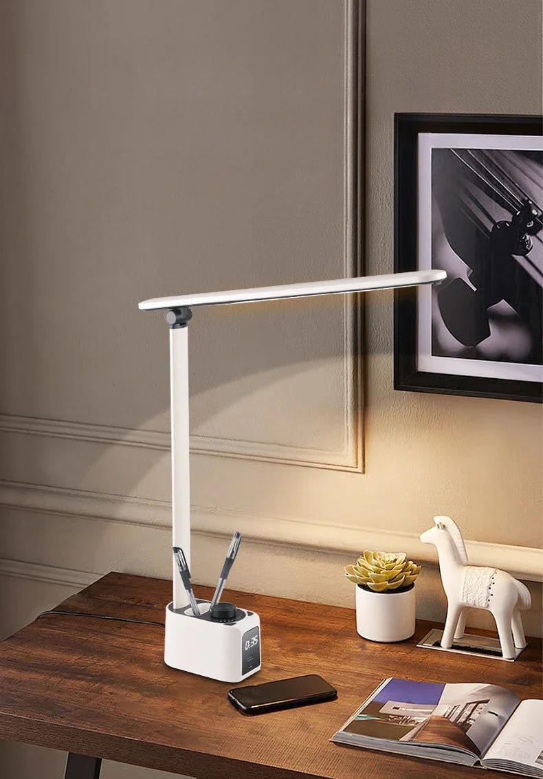 Description Picture 2 of itemLED Desk Lamp Foldable Study Dimmable Office Rechargeable Bedside Lamp for Read Brightness Eye Protect Display Screen Table Lamp