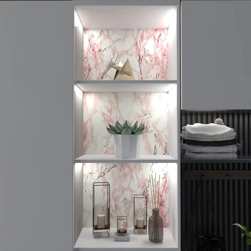 Description Picture 2 of item40cm Width Marble Self Adhesive Wallpaper Vinyl Wall Stickers Waterproof Contact Paper For Kitchen Decorative Film Home Decor