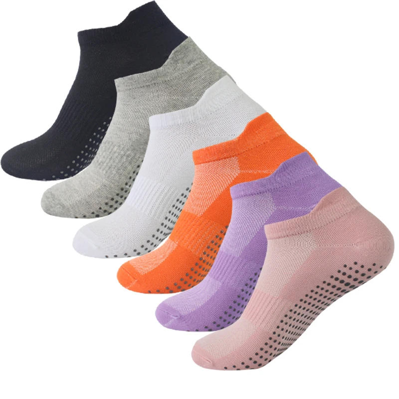 Description Picture 4 of itemWomen Yoga Socks Sports Anti Slip Silicone Fitness Professional Training Running Pilates Protecting Heel Ear Short Socks Cotton