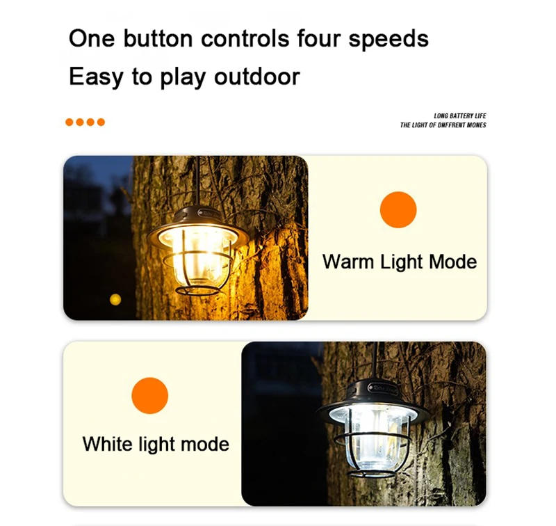 Description Picture 6 of itemLED Camping Light Type-C Rechargeable Stepless Dimmable Waterproof Camping Lantern Outdoor Tent Lighting Emergency Camping Lamp