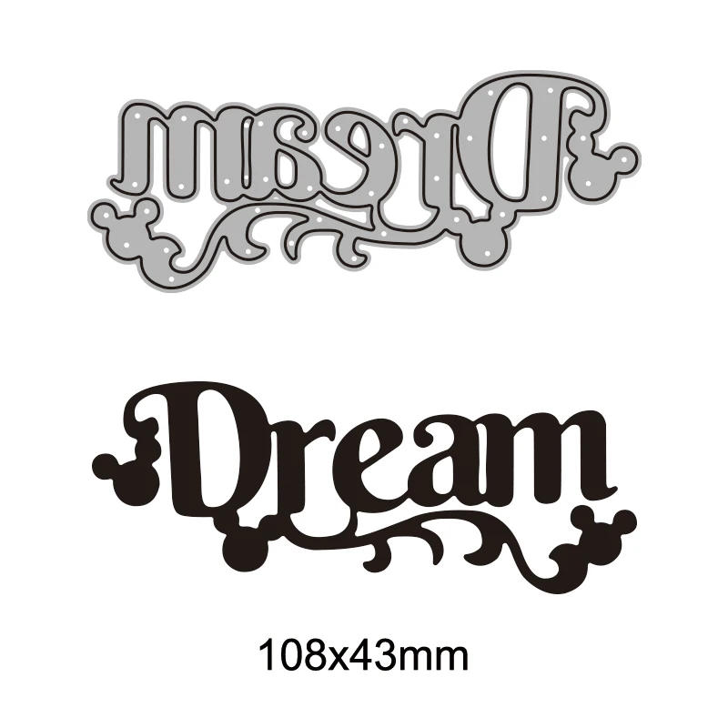 Description Picture 4 of itemDream LOVE HOME HO Metal Cutting Dies Disney Mickey Words Cutting Dies For DIY Scrapbook Card Decorative Craft Die Cut New 2022