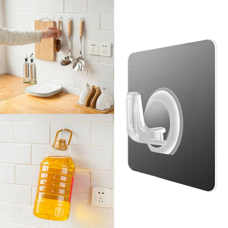 Description Picture 4 of itemHome Organization Wall Hook Plastic Rag Save Space Space Saving Behind The Door Draining Water Quickly Bathroom
