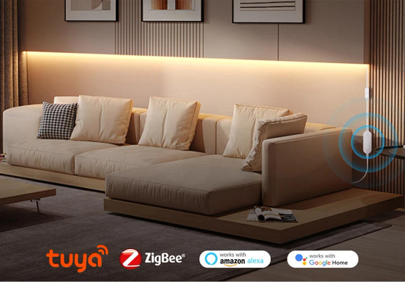 Description Picture 2 of itemDC12V-24V Tuya Zigbee Smart LED Controller Dimmer Single Color/RGB/CCT LED Strip for Gateway Bridge SmartThings Alexa Google