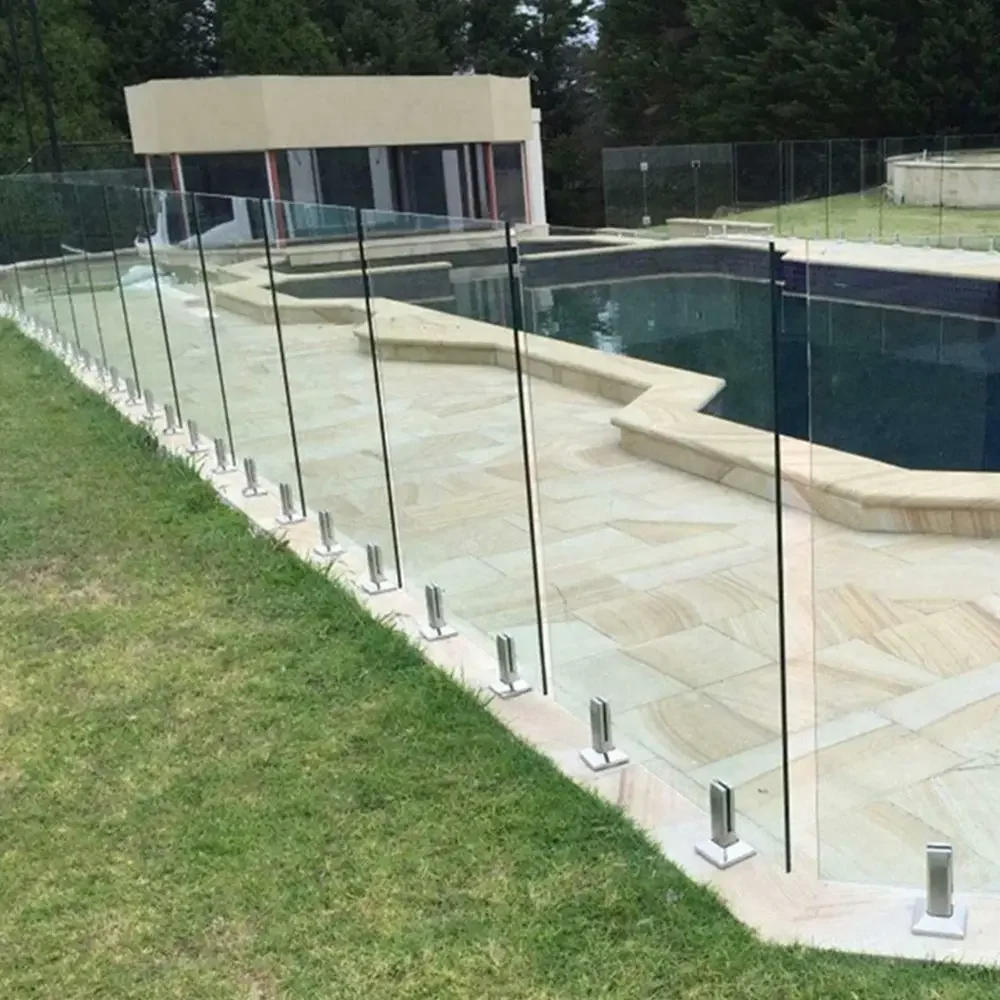 Description Picture 5 of itemStainless steel No punching Railing Floor Stand Pool glass Clip Glass Clamp Railing Accessories Guardrail Bracket