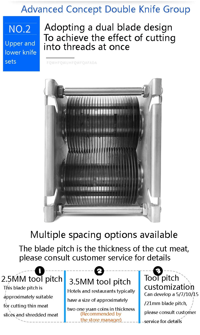 Description Picture 6 of itemBlade Electric Meat Slicer Cutting Machine Kitchen Chopper Vegetable Cutter for Beef Turkey Home Appliance Commercial