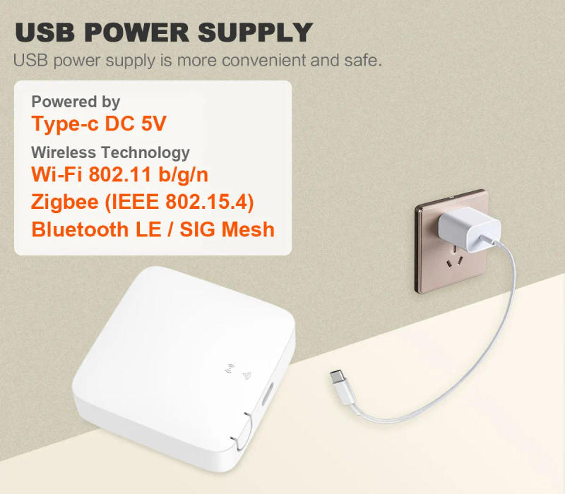 Description Picture 4 of itemTuya Multi-Mode Zigbee BT Gateway Hub Smart Home Wireless Bridge Remote Control Automation Device Voice Alexa Google Home