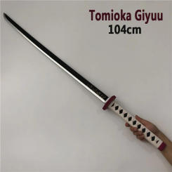 104cm Sword Weapon Demon Slayer Tomioka Giyuu Sowrd Cosplay 1:1 Anime Ninja Knife PU Prop Model Decor
