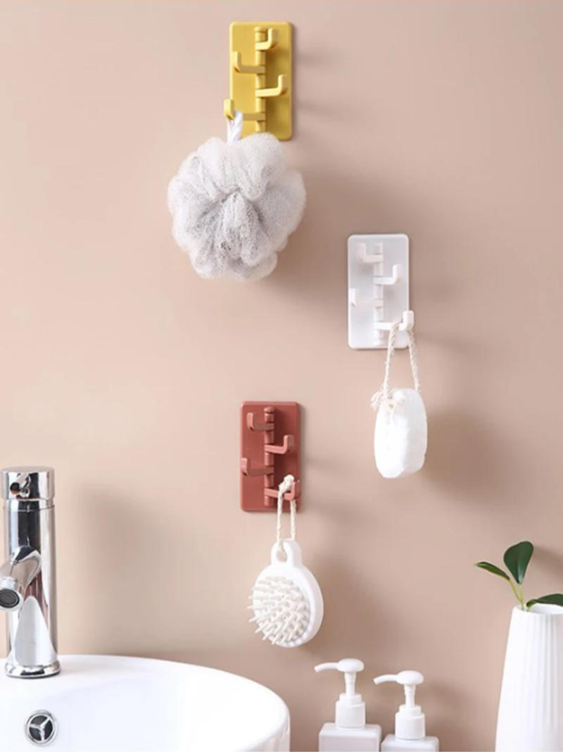 Description Picture 2 of item1Pc No Punch Organ Hooks Stickers Powerful Dormitory Sticky Hooks Powerful Sticky Wall Kitchen Bathroom No Trace Hooks