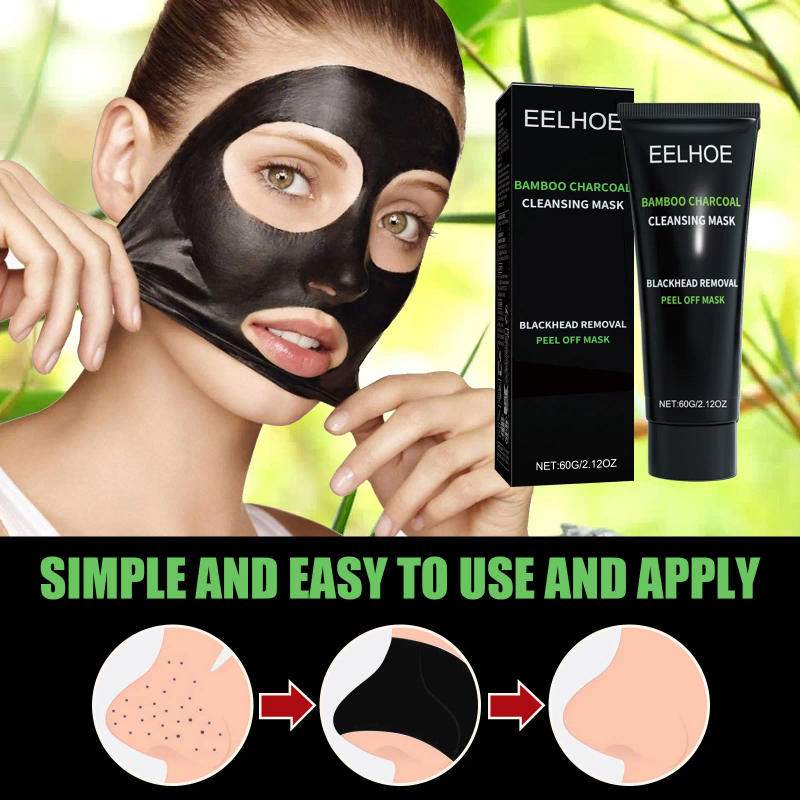 Description Picture 4 of itemBamboo Charcoal Tear-off Mask Blackhead Remover Deep Cleanig Purifying Shrink Pores Cream Exfoliator Peel Mud Mask Skin Care