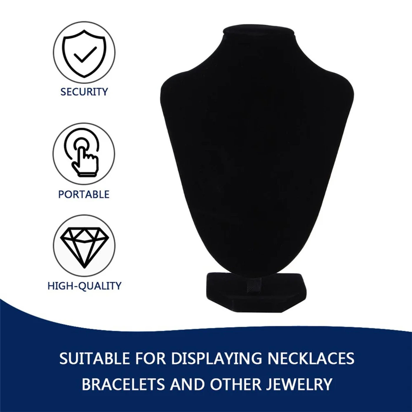 Description Picture 5 of itemNecklace Jewelry Display Model Bust Stand For Home Dresser/Shelves & Business Showroom/Fair Storage Decoration & Presentation
