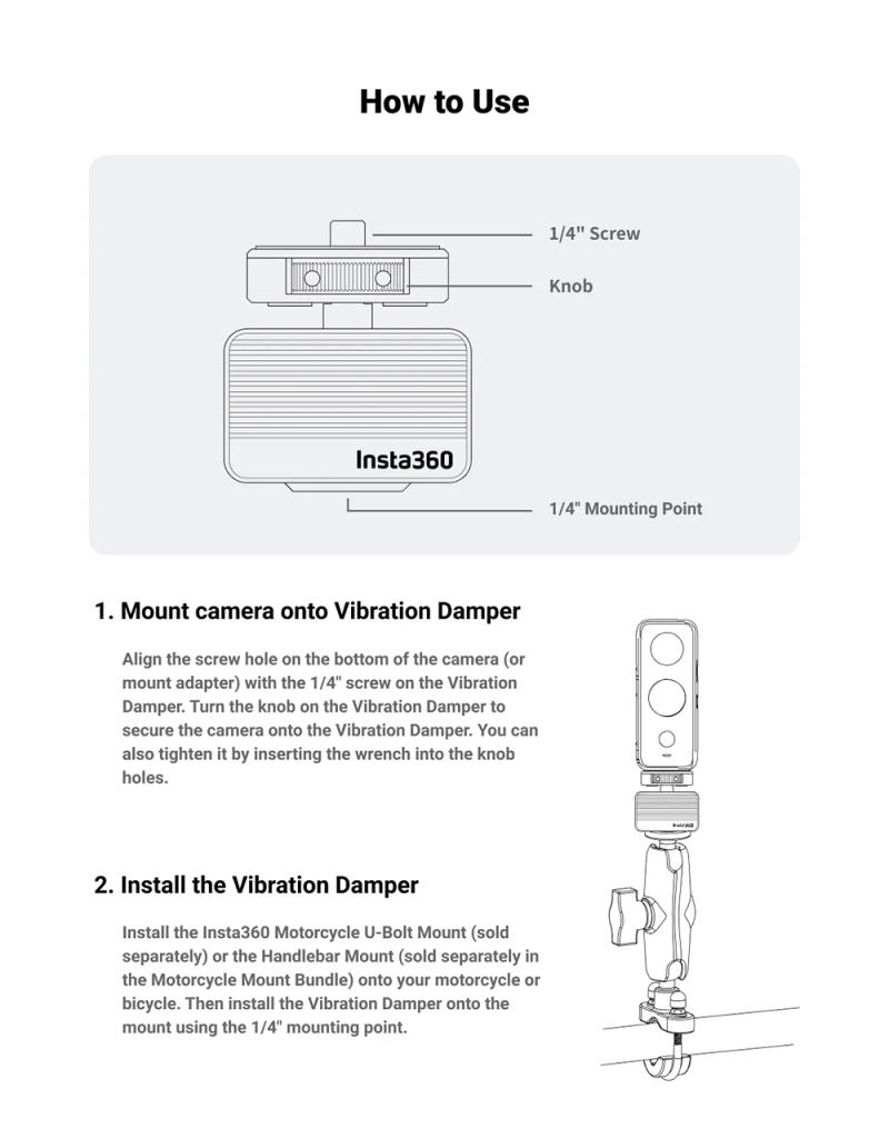 Description Picture 4 of itemOfficial & Original Insta360 Vibration Damper, Significantly reduces impact of intense vibrations on the camera.