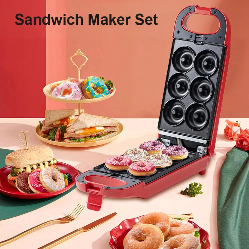 Description Picture 2 of itemHouselin Mini Donut, 6 IN 1 Maker Cake Maker for Making Waffles, Donut Maker,Deep-fried Dough Sticks, Macadamia Bread Cookies