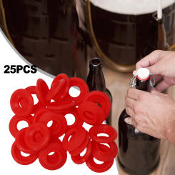 25Pcs Silicones Rubber Gaskets Washers Backs For Grolsch Cap Swing Top Bottle Cap Homes Brew Beer Sodas Bottle Seal Accessory