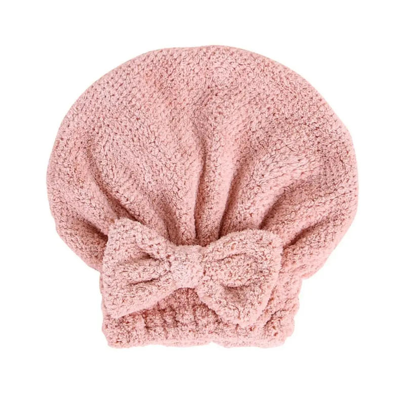 Description Picture 5 of itemQuick Hair Drying Towel Bowknot Wrap Towel Hat Cap Thicken Bonnets for Women Bathroom Accessories