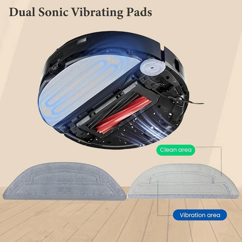 Description Picture 5 of itemFor Roborock S8 Maxv Ultra Robot Vacuum Cleaner Main Side Brush Hepa Filter Mop Cloth Dust Bags Accessories