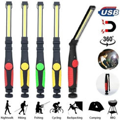 Inspection COB Work Light Dual-Function Portable Magnetic Handheld Flashlight Rechargeable LED Torch Home Garage Car Accessories