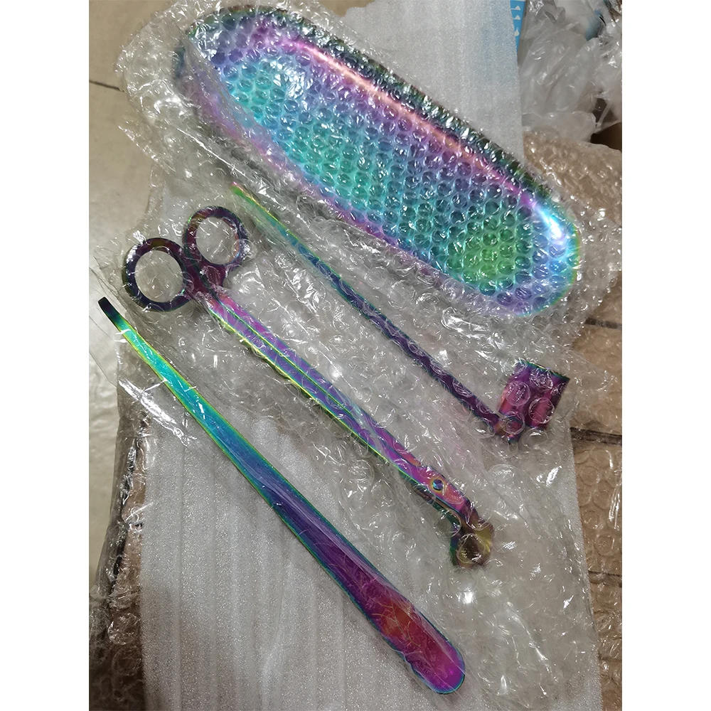 Description Picture 4 of item4PCS Candle Wick Trimmer Scissors Extinguisher Hooks Candle Accessories Set Home Care Candle Tool Stainless Steel Rainbow Colors