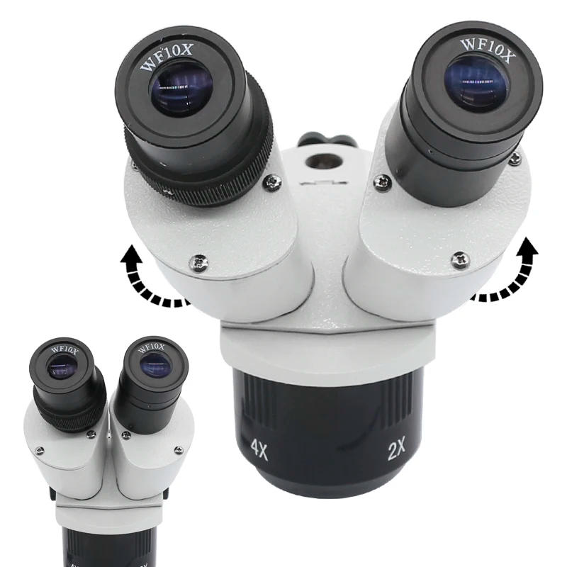 Description Picture 5 of itemBinocular Stereo Microscope Head 10X 20X 30X 40X Industrial Microscope Accessories 10X Eyepieces 1X 2X 3X 4X Objective Lenses