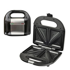 DMWD Home Mini Triangle Sandwich Maker 220V Bread Toaster Personal Breakfast Machine Frying Egg Tool Stainless Steel 750W