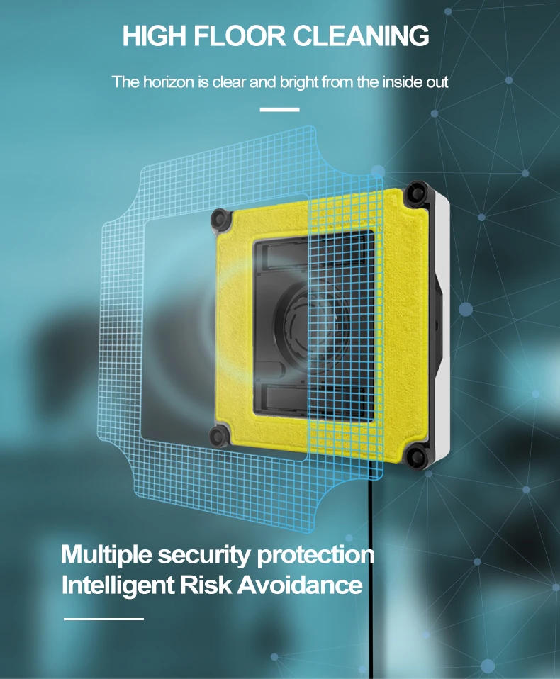 Description Picture 4 of itemelectronic window cleaning equipment border detection smart automatic window glass vacuum clean robot at home