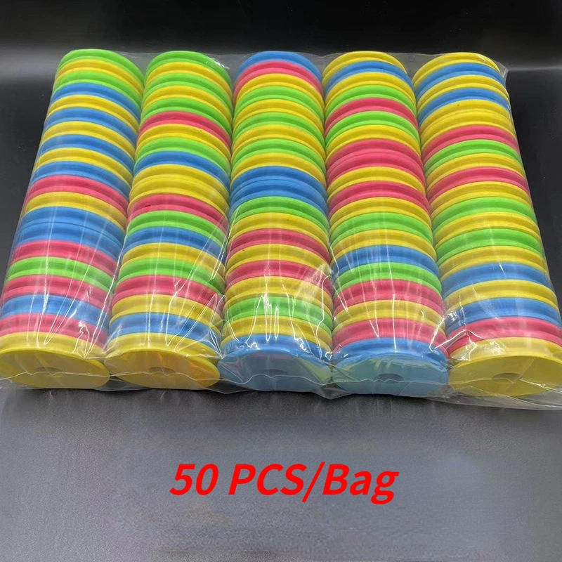 Description Picture 2 of item50/100 Pcs EVA Foam Spools Fishing Winding Board Fishing Hook Line Tackle Foam Spool Trace Wire Swivel Tackle Fish Line Tools