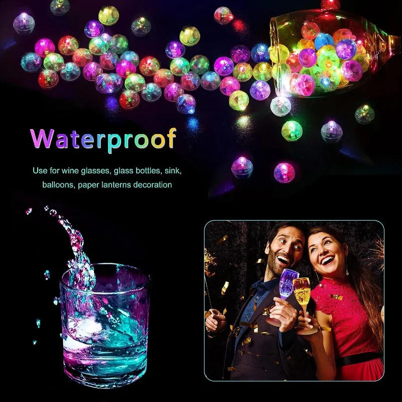 Description Picture 5 of itemTiny LED Balloon Lights Colored Luminous Flash Tumbler Light Mini Round Glow Ball Lamp for Lantern Christmas Wedding Party Decor