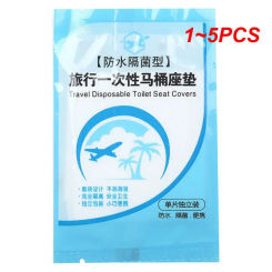 1~5PCS Portable Disposable Toilet Seat Cover Mat Safety Travel Camping Bathroom Toilet Paper Pad Waterproof Seat Mat Bathroom