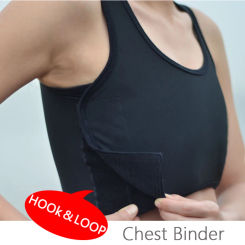 Breast Flatten Corset Chest Binder Tops  Trans Les COS Slim Shaper Undershirt comfort Hook & Loop Tape