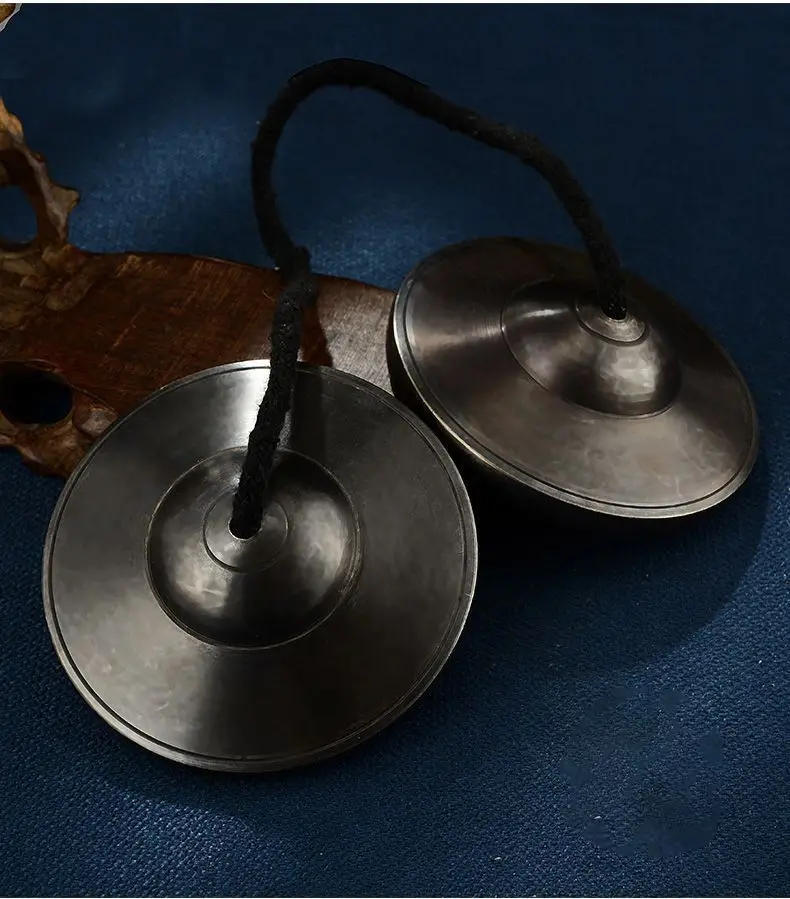 Description Picture 4 of itemNepal Bass Tinkle Bell Handmade Cymbals Tingsha Bells with Bag Meditation Tools Buddhist Supplies Tantric Orff Instruments Gifts