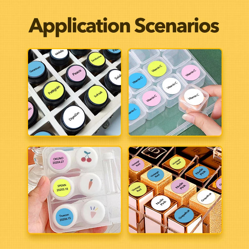 Description Picture 5 of itemNiimbot Round Mini Printer Portable Thermal Label Stickers Self-Adhesive Waterproof for D11/D110/D101 Label Maker Sticker New