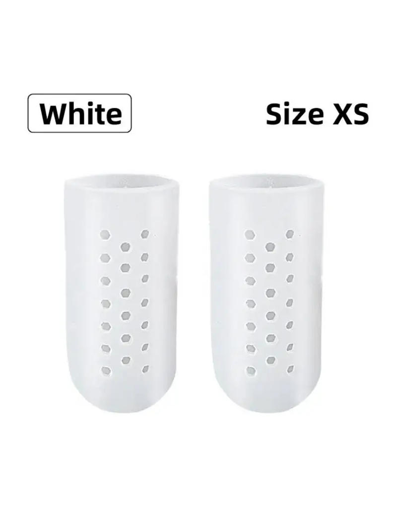 Description Picture 2 of item2Pcs=1Pair Foot Care Tool Silicone Fingers Separators Stretchers Toe Tube Corns Blisters Protector Gel Bunion Protection Spacers